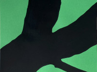 Pauline Cristi, Sin título III, bidimensional a muro, Acrílico sobre papel, 26 x 26 cm.